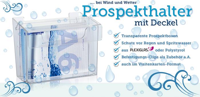 Prospekthalter mit Deckel
