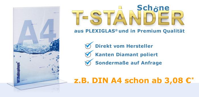 Werbeaufsteller Tischaufsteller T-Ständer