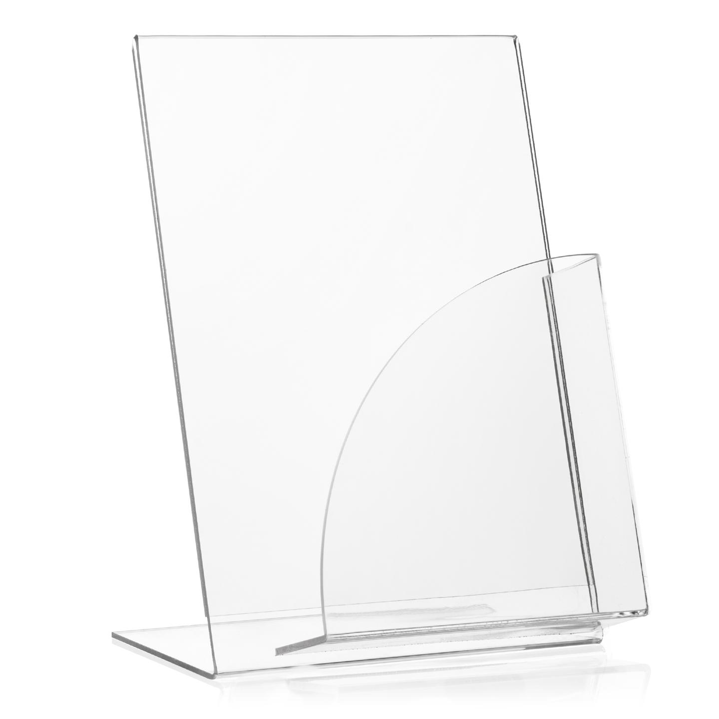 Info Aufsteller Glas Tischaufsteller 150 x 210 mm DIN A5 Prospekt Ständer 