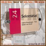 DIN A5 Quick SET Info-Schild / SILBER