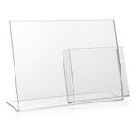 DIN A4 Werbeaufsteller / quer + A5-Fach