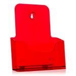 DIN A5 Prospekthalter / neon-rot