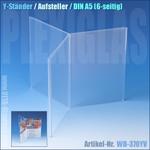 DIN A5 Y-Ständer / Aufsteller (6-seitig) aus Plexiglas®