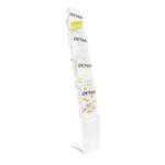 Faltbarer Prospektständer Real-Zip weiss / 4 x DIN A4 mit Tasche