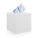 Losbox - Aktionsbox aus original PLEXIGLAS® (25x25 cm) satiniert