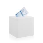 Losbox - Aktionsbox aus original PLEXIGLAS® (15x15 cm) satiniert