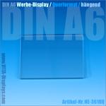DIN A6 Werbedisplay / hängend / quer (OL)
