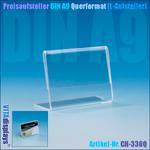 Werbeaufsteller DIN A9 Querformat (L-Aufsteller)