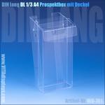 DIN lang 1/3 A4 Prospektbox mit Deckel