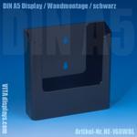 DIN A5 Prospekthalter / Wandmontage / schwarz