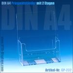 DIN A4 Prospektständer / 2 Etagen (GP)