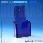 DL 1/3 A4 Prospektständer / neon-blau