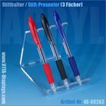 Stifthalter / Stift-Presenter aus Acryl (3 Fächer)