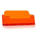 Visitenkartenhalter / Visitenkartenständer in neon-orange