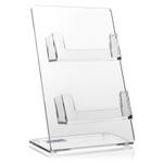 Visitenkartenständer Deluxe mit 2 Fächern aus PLEXIGLAS®