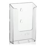 Wandprospekthalter transparent im DIN Lang (DL) - DIN A6 Format