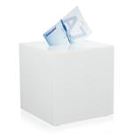 Losbox - Aktionsbox aus original PLEXIGLAS® (25x25 cm) weiß