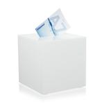 Losbox - Aktionsbox aus original PLEXIGLAS® (20x20 cm) weiß