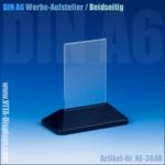 DIN A6 Werbe-Aufsteller / T-Ständer / schwarz
