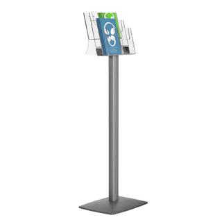 Prospektständer Aluminium DIN lang (6 Fächer)