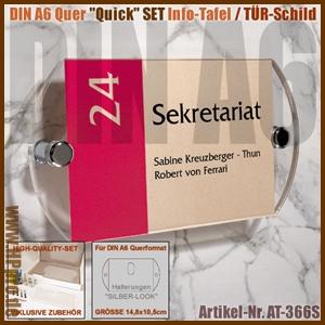 DIN A6 Quick SET Info-Schild / SILBER