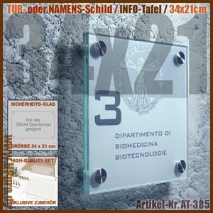 Tür-Schild (Info-Tafel) SET / 34x21cm