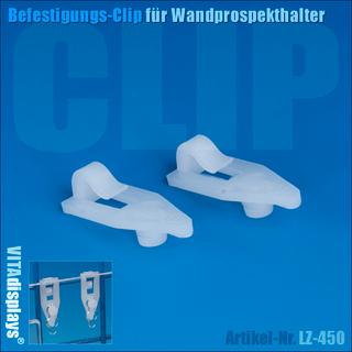 Befestigungs-Clip für Wandprospekthalter