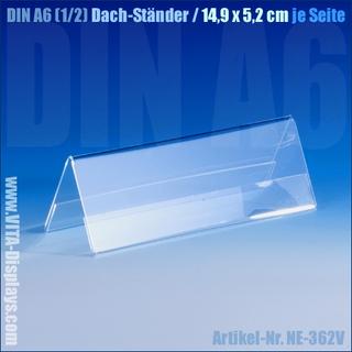 DIN A6 (1/2) Dach-Ständer / V-Aufsteller