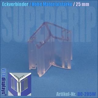 Eckverbinder / Hohe Materialstärke / Länge: 25 mm
