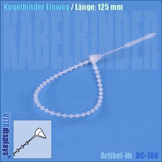 Kugelbinder Einweg / Länge: 125 mm