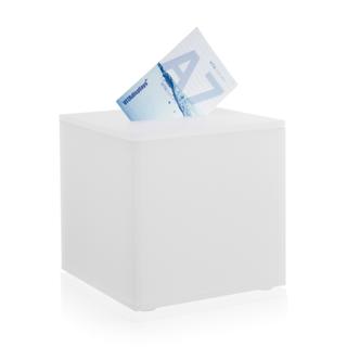 Losbox - Aktionsbox aus original PLEXIGLAS® (25x25 cm) satiniert