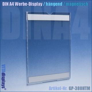 Werbetafel im DIN A4 Format / hängend (magnetisch)