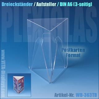 DIN A6 Dreieck-Ständer / Plexiglas®-Aufsteller