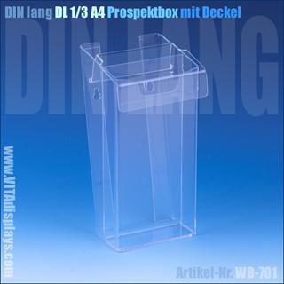DIN lang 1/3 A4 Prospektbox mit Deckel