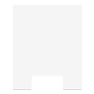 Schutzscheibe als Schutzwand aus PLEXIGLAS® mit Durchreiche (60 x 100 cm - Stärke: 5.0 mm)