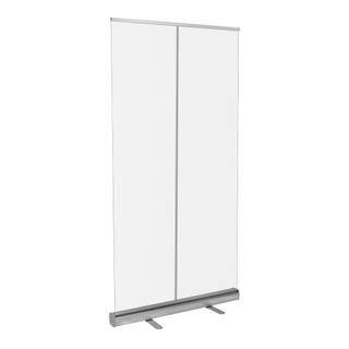 Rollbanner als Spuckschutz und mobile Trennwand - protect - RollUp Trennwand (85.0 x 200.0 cm) - transparent