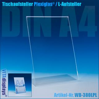 Tischaufsteller Plexiglas® DIN A4 (L-Aufsteller)