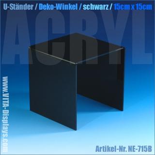 U-Ständer / Aufbau-Winkel (15x15cm) schwarz