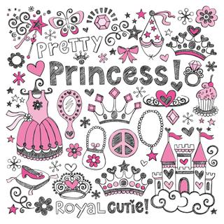 Kühlschrank-Magnet / Pinnwand-Magnet "Pretty Princess"
