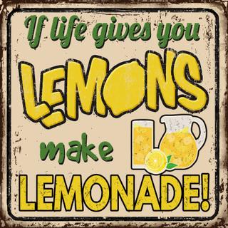 Kühlschrankmagnet "If Life gives you lemons" Blechschild Design