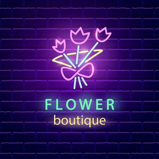 Neon Style Kühlschrankmagnet „Flower Boutique“ Pinnwand-Magneten