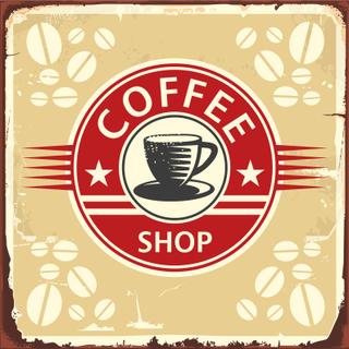 Vintage Kaffeehaus-Magnet “Coffee” - für Barista + Kaffee-Liebhaber