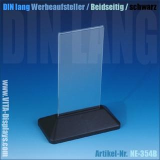 DIN lang Werbe-Aufsteller / T-Ständer / schwarz