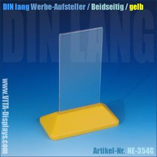 DIN lang Werbeaufsteller / T-Ständer / gelb