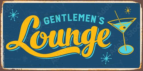 Retro metal sign - Vintage Style Gentlemen's Lounge