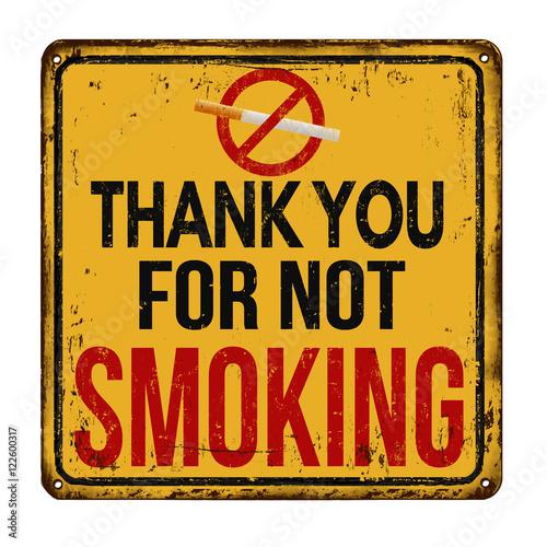 Thank you for not smoking vintage retro sign