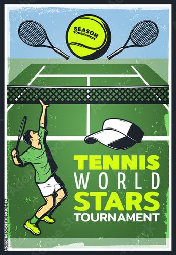 Colored Vintage Tennis Championship Poster