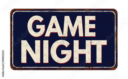 Game Night vintage rusty retro sign
