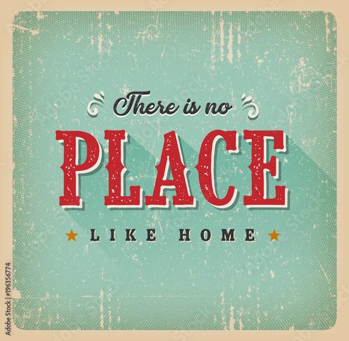 There Is No Place Like Home Retro Card