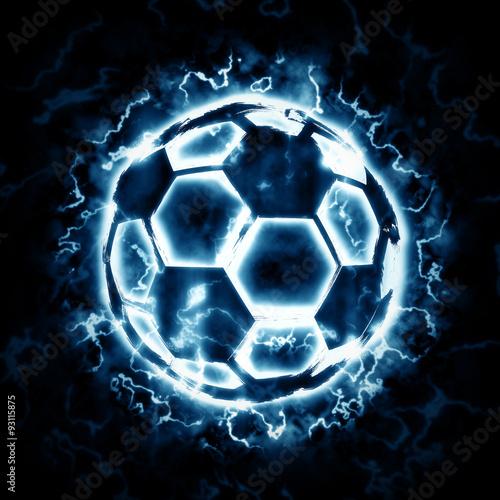 Lighting soccer ball